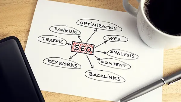 search engine optimization seo concept chart factors